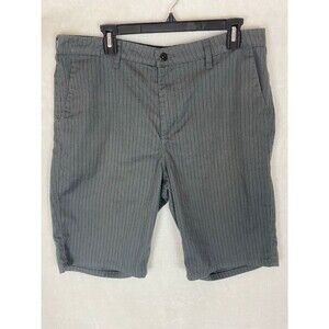 DC Men's 36 Gray Pinstripe Chino Shorts Cotton Blend Skater